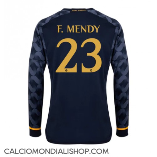 Maglie da calcio Real Madrid Ferland Mendy #23 Seconda Maglia 2023-24 Manica Lunga